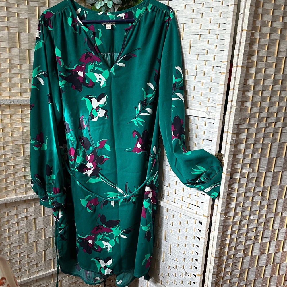 Floral Green Dress